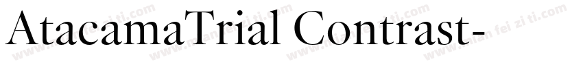AtacamaTrial Contrast字体转换